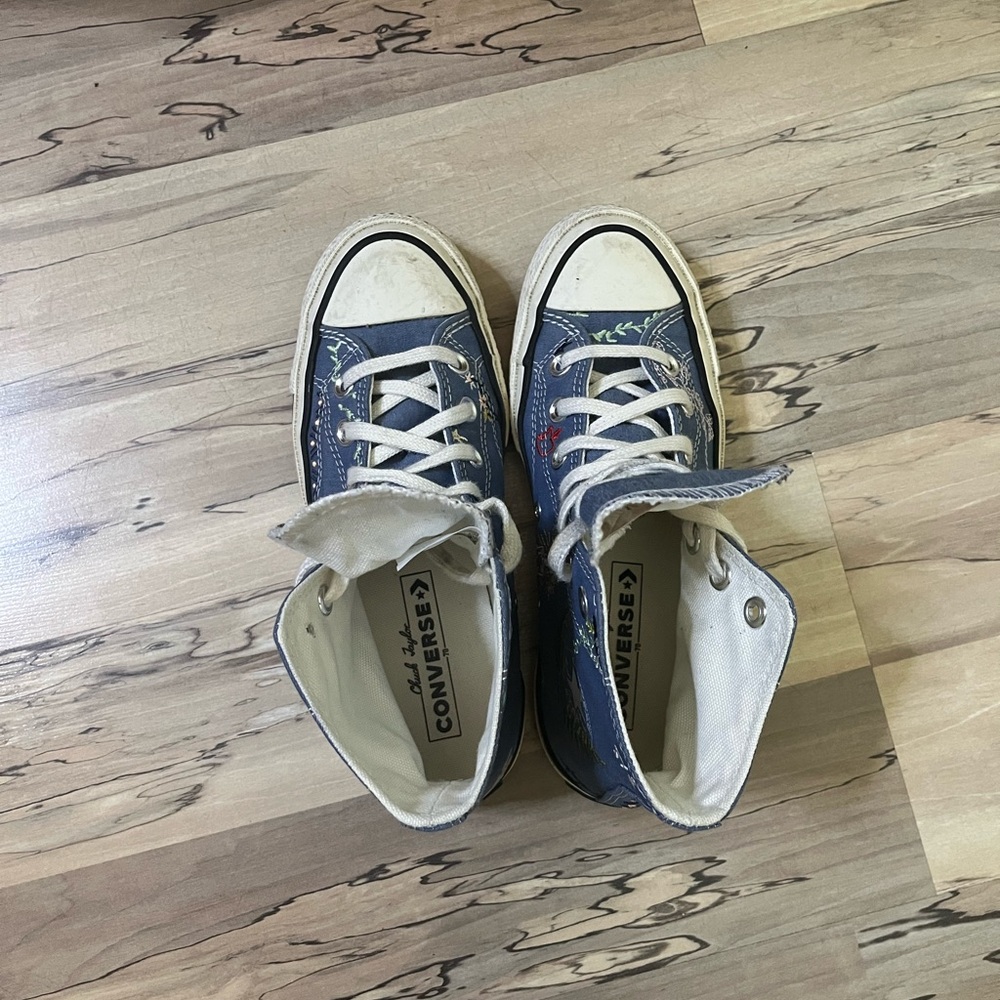 Converse High-Top Sneakers - Blue and White